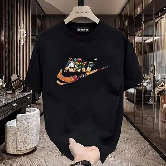 White Graphic T-Shirt Men Summer Stylish Retro