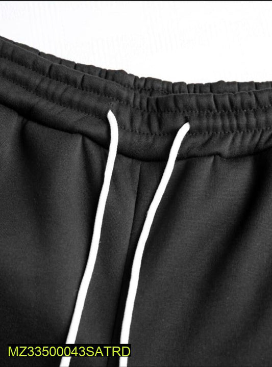 Men's Black NASA Track Suit with Fleece & Drawstring Pants