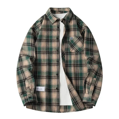 Men Plaid Shirt Pakistan Spring Warm Comfort