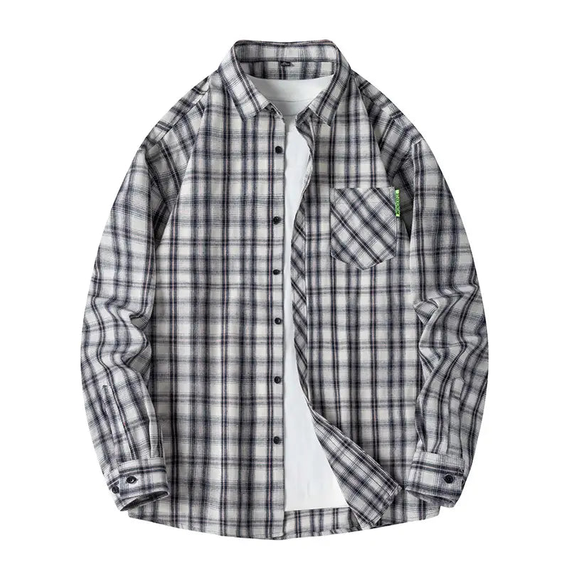 Men Plaid Shirt Pakistan Spring Warm Comfort