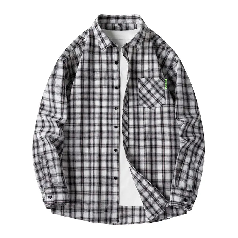 Men Plaid Shirt Pakistan Spring Warm Comfort
