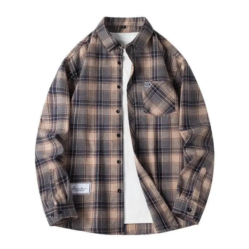 Men Plaid Shirt Pakistan Spring Warm Comfort