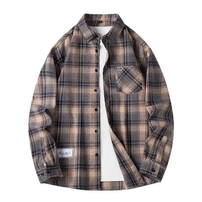 Men Plaid Shirt Pakistan Spring Warm Comfort