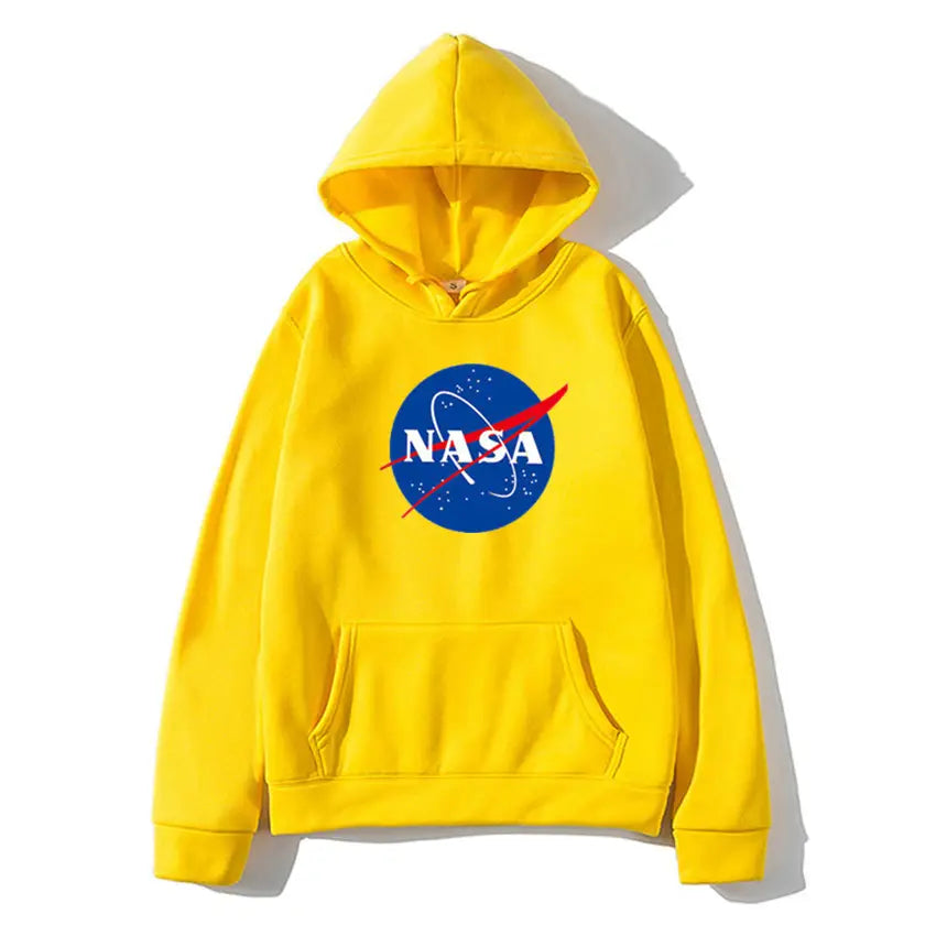 Black NASA Hoodie Men Women Autumn Winter Sweatshirt
