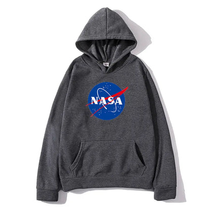Black NASA Hoodie Men Women Autumn Winter Sweatshirt
