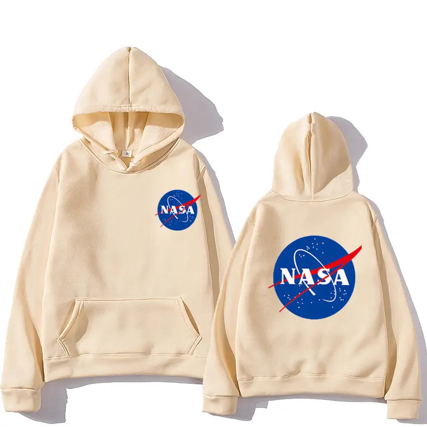 Black NASA Hoodie Men Women Autumn Winter Sweatshirt