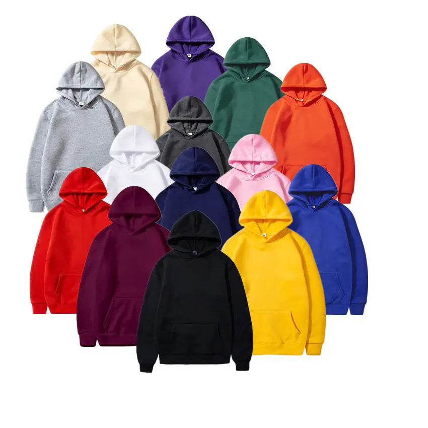 Men Red Fleece Hoodie Winter Plus Size