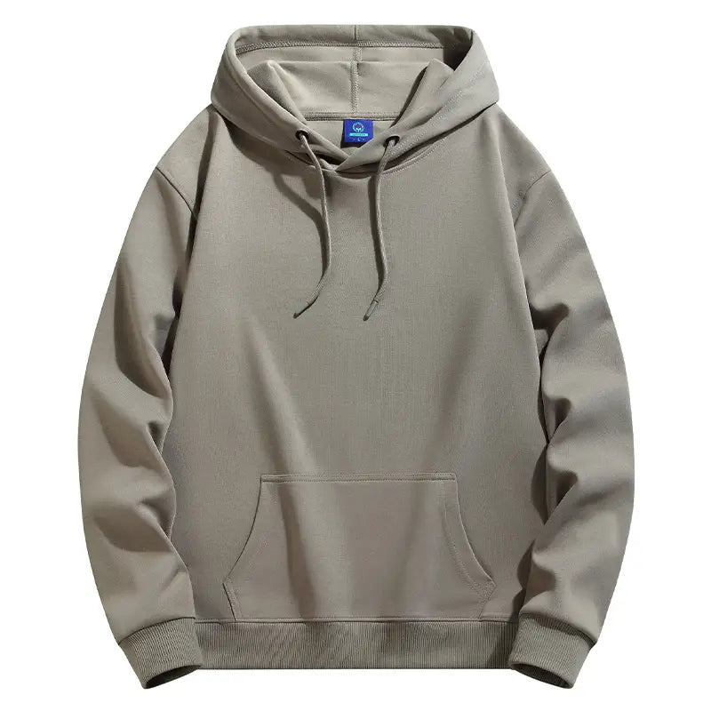 Men Women Hoodie Sweatshirt Cotton Blend Solid Color Casual Wear