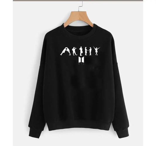 1 Pc Women's Stitched Fleece Printed Sweat Shirt