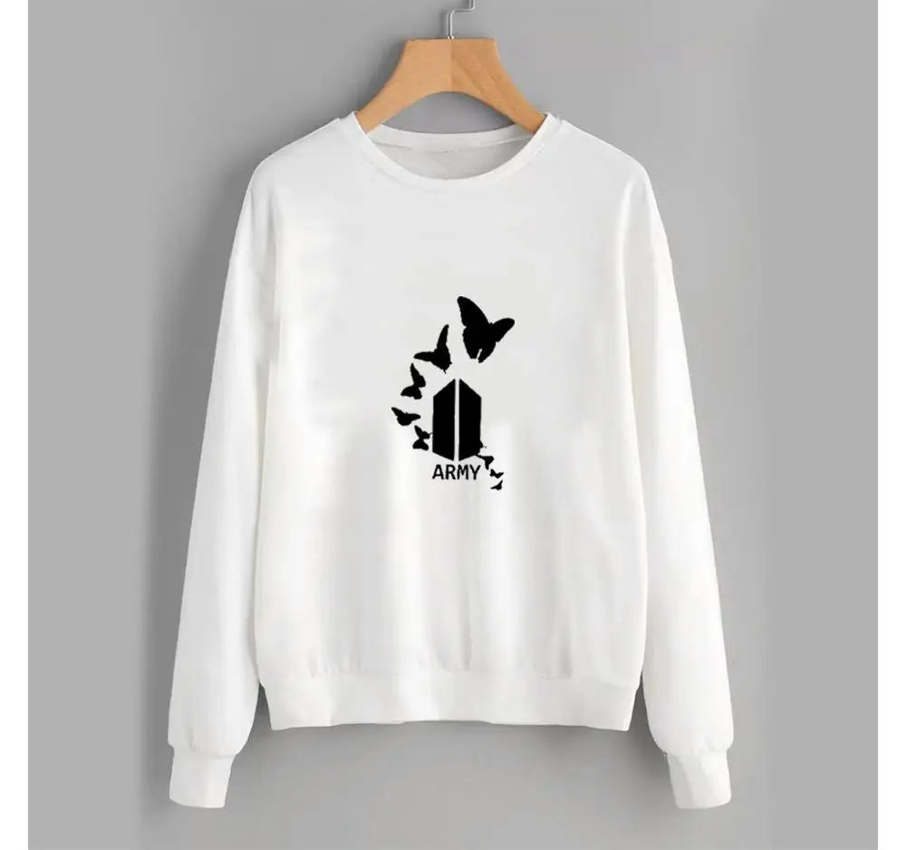 1 Pc Women's Stitched Fleece Printed Sweat Shirt