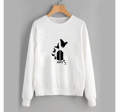 1 Pc Women's Stitched Fleece Printed Sweat Shirt