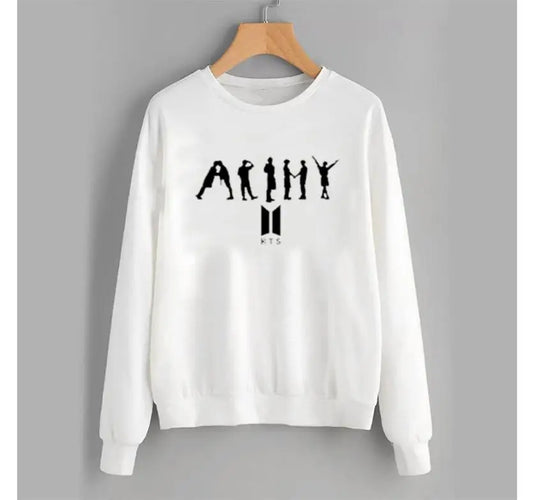 1 Pc Women's Stitched Fleece Printed Sweat Shirt