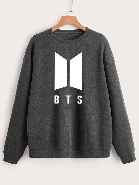1 Pc Women's Stitched Fleece Printed Sweat Shirt