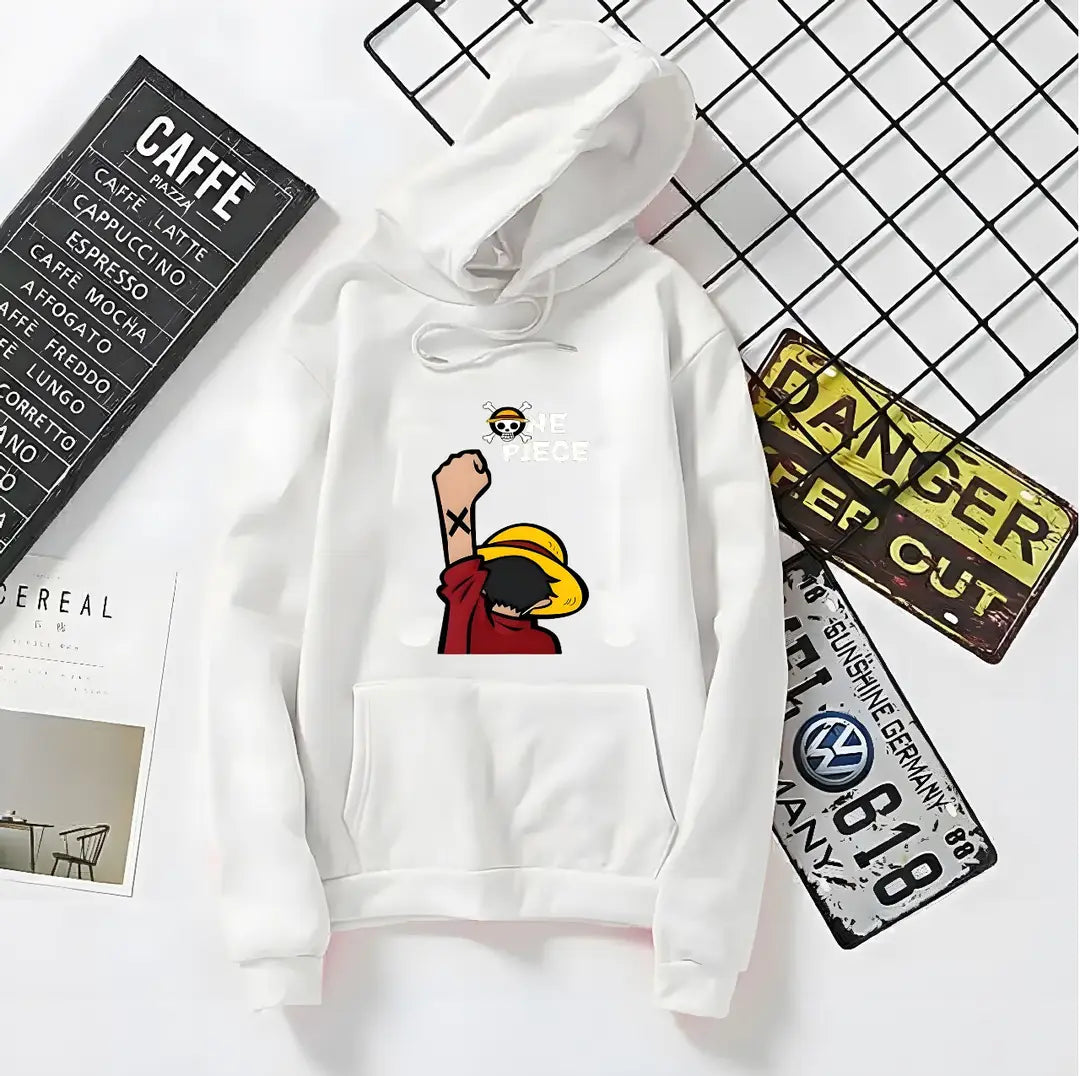 1 Pc Men's Fleece Printed Hoodie