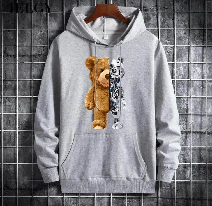 1 Pc Men's Fleece Printed Hoodie