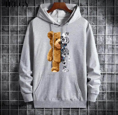 1 Pc Men's Fleece Printed Hoodie