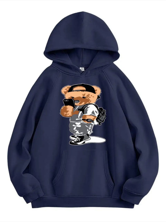 1 Pc Men's Fleece Printed Hoodie