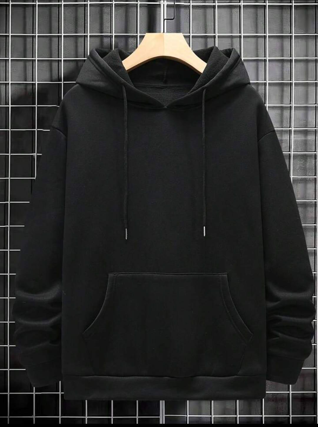Men's Black Fleece Hoodie Small to XL