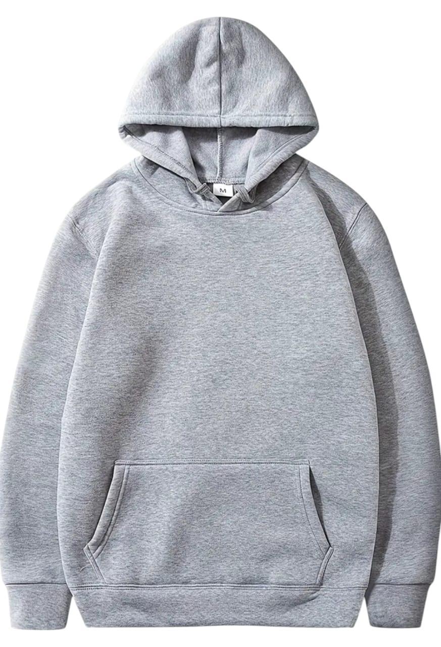 Grey Cotton Hoodie for Men Small to XL
