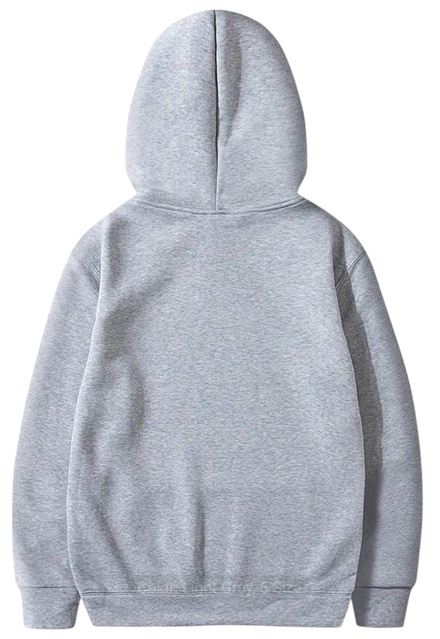 Grey Cotton Hoodie for Men Small to XL