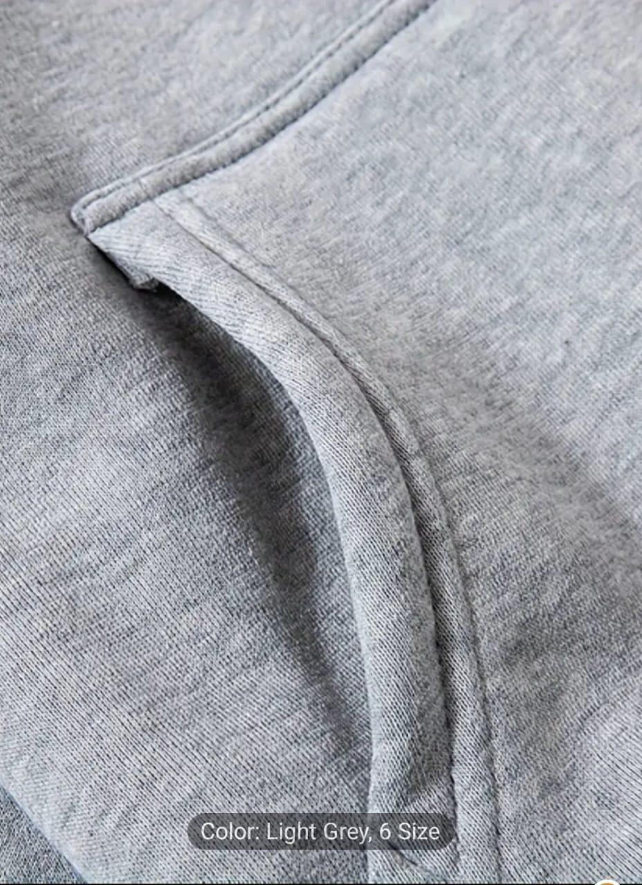 Grey Cotton Hoodie for Men Small to XL